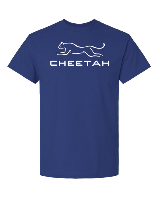 Metro Blue Cheetah 100% Quality Cotton Short Sleeve (Full Chest)