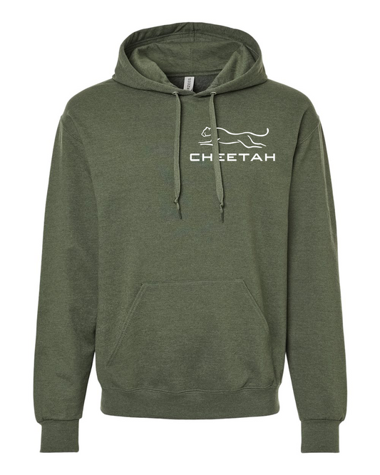 Military Green Heather Cheetah 100% Quality Cotton Hoodie