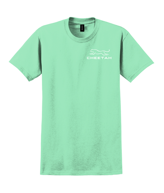 Mint Green Cheetah 100% Quality Cotton Short Sleeve