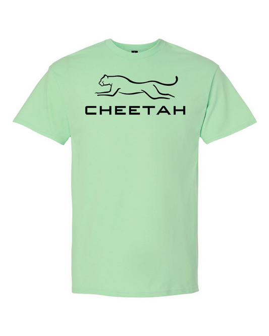Mint Green Cheetah 100% Quality Cotton Short Sleeve (Full Chest)
