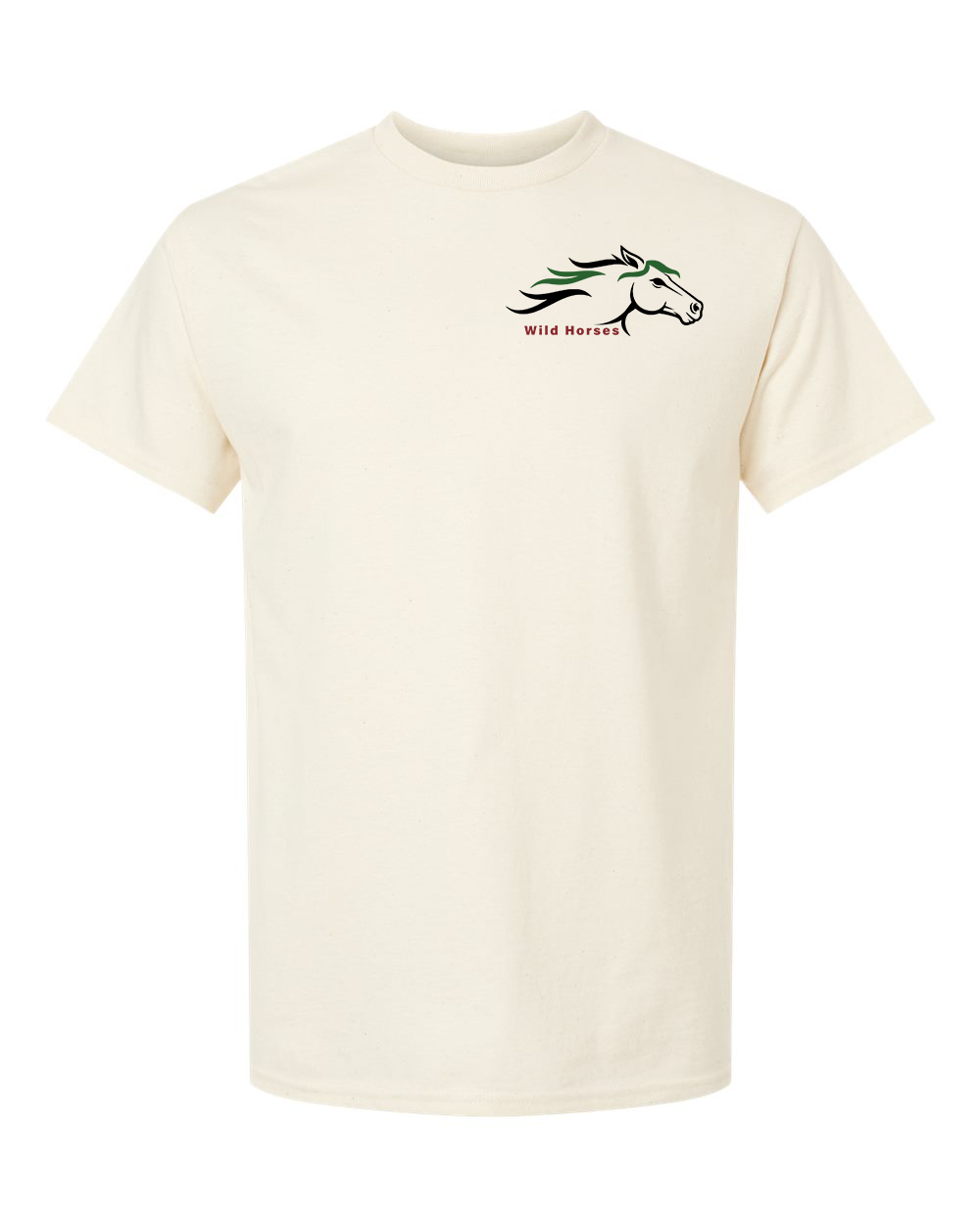 Natural Wild Horses 100% Quality Cotton Short Sleeve