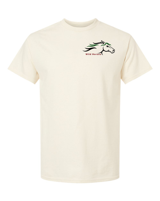 Natural Wild Horses 100% Quality Cotton Short Sleeve