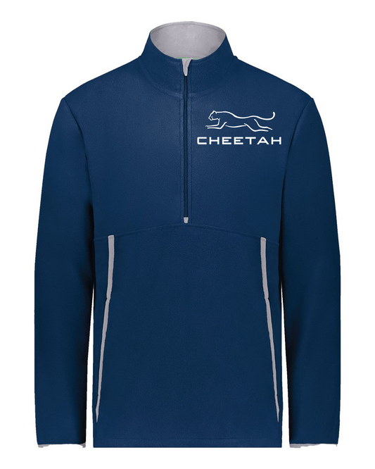 Navy Cheetah 100% Quality Cotton Quarter-Zip