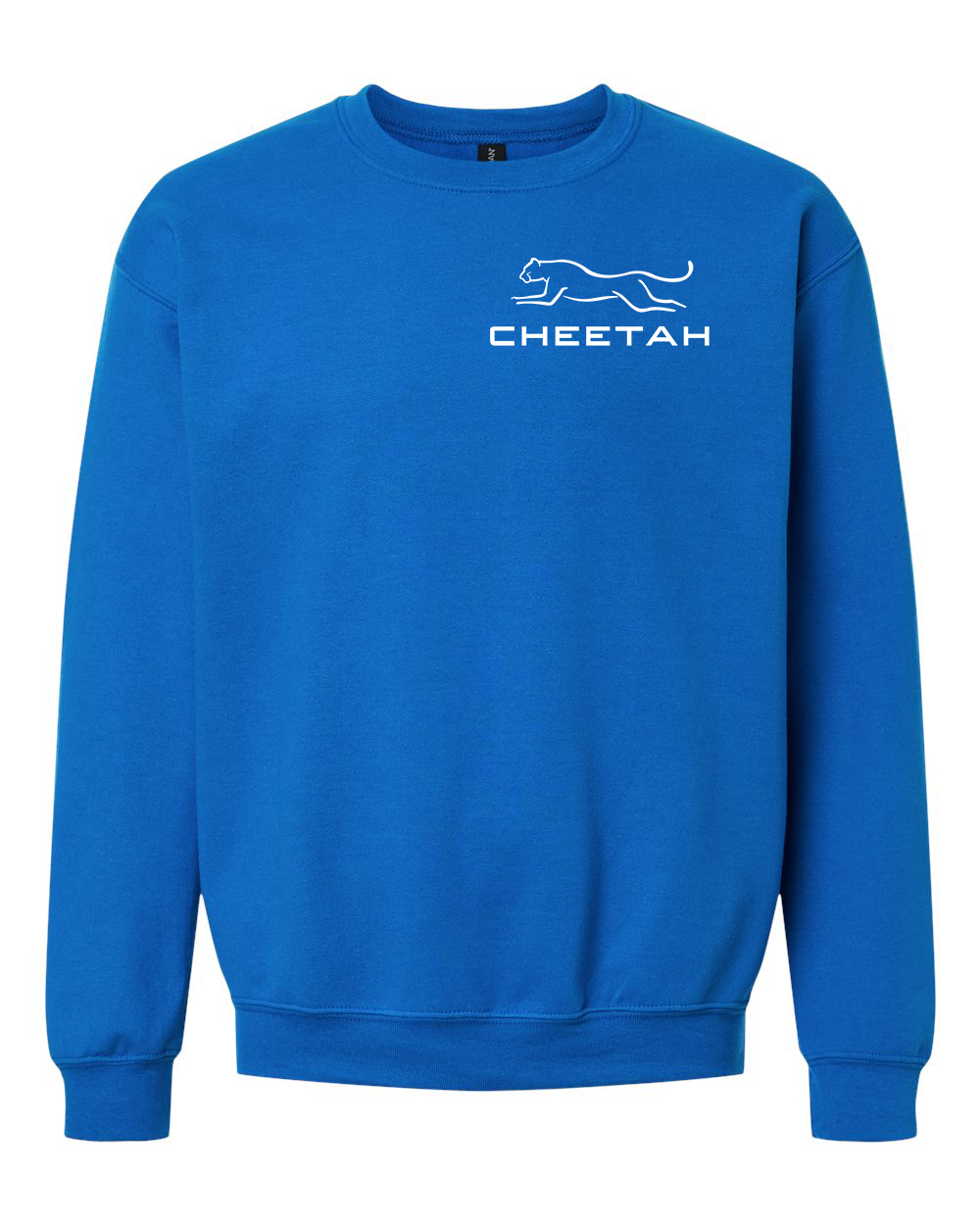 Neon Blue Cheetah 100% Quality Cotton Crewneck Sweatshirt