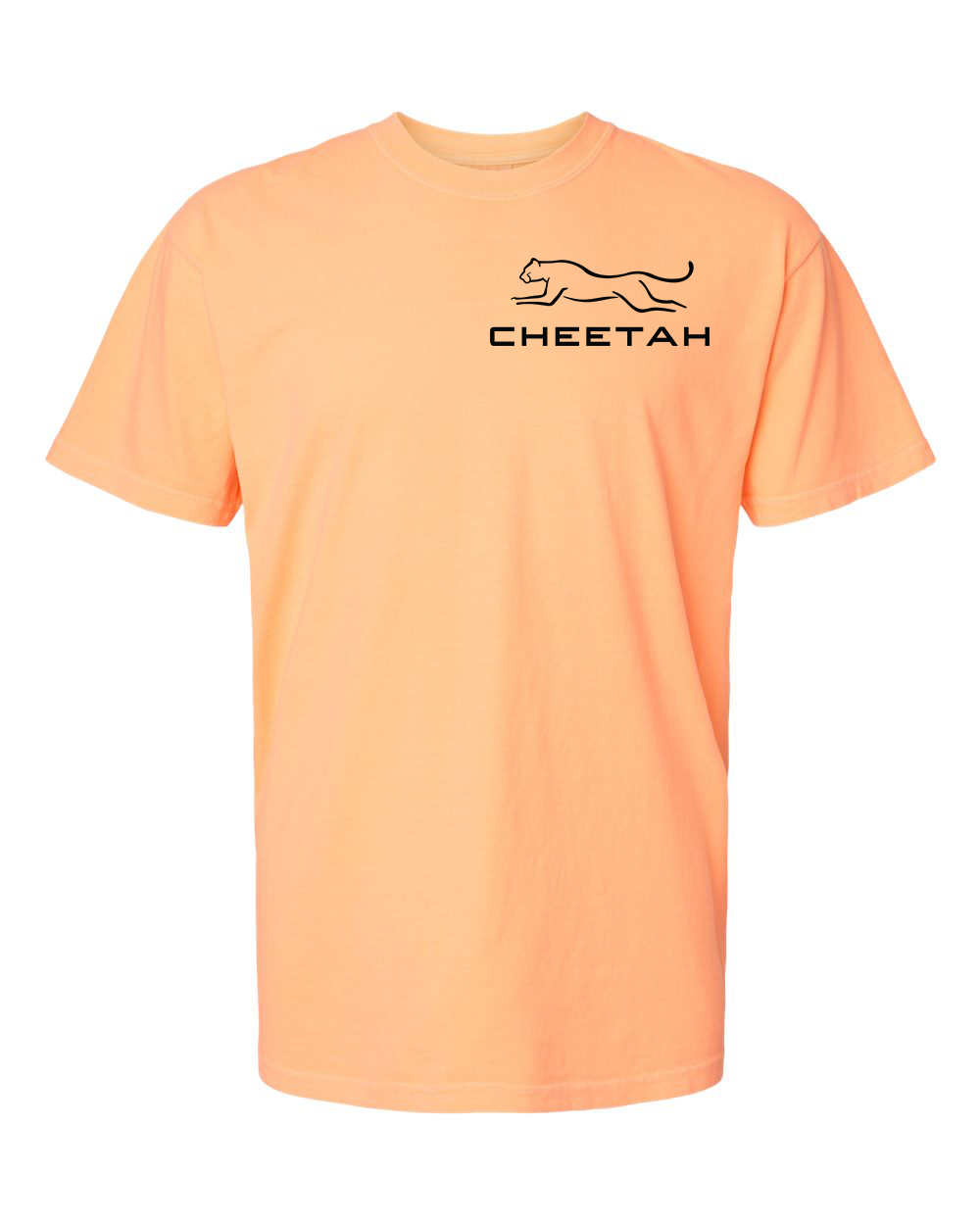 Neon Cantaloupe Cheetah 100% Quality Cotton Short Sleeve