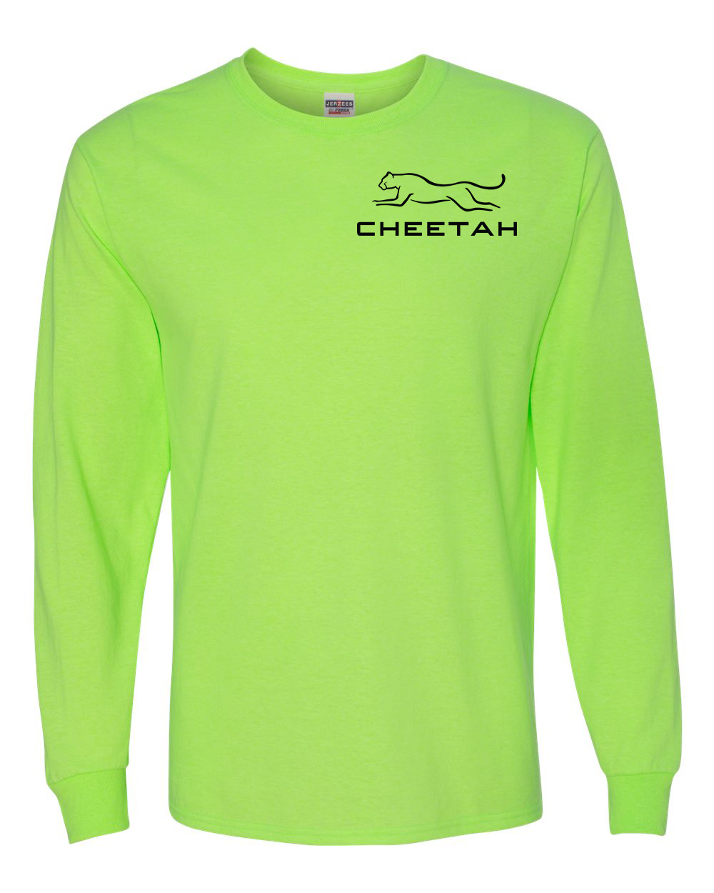 Neon Green Cheetah 100% Quality Cotton Long Sleeve