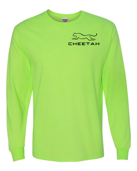 Neon Green Cheetah 100% Quality Cotton Long Sleeve