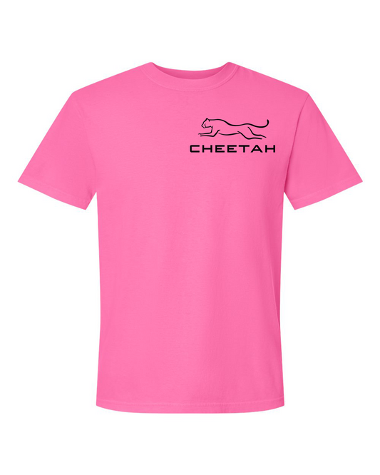 Neon Pink Cheetah 100% Quality Cotton Short Sleeve