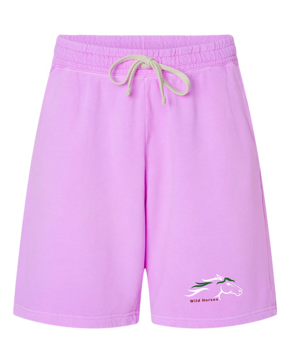Neon Violet Wild Horses 100% Quality Cotton Sweat Shorts