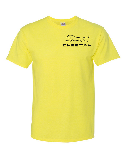 Neon Yellow Cheetah 100% Quality Cotton Short Sleeve