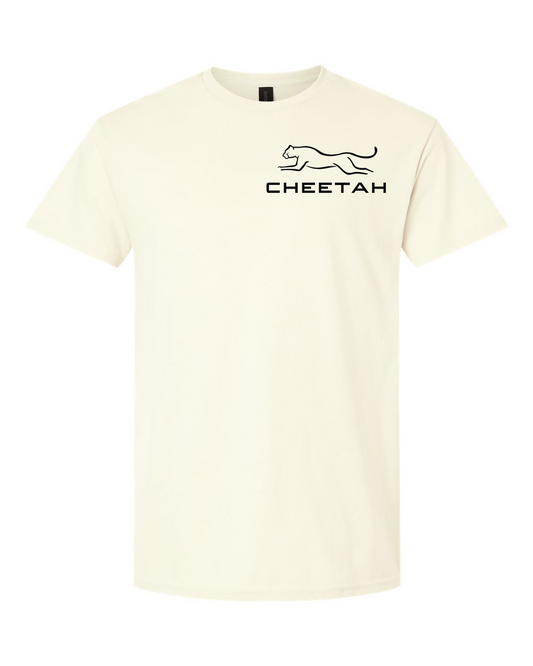 Off White Cheetah 100% Quality Cotton Short Sleeve (Left Chest)