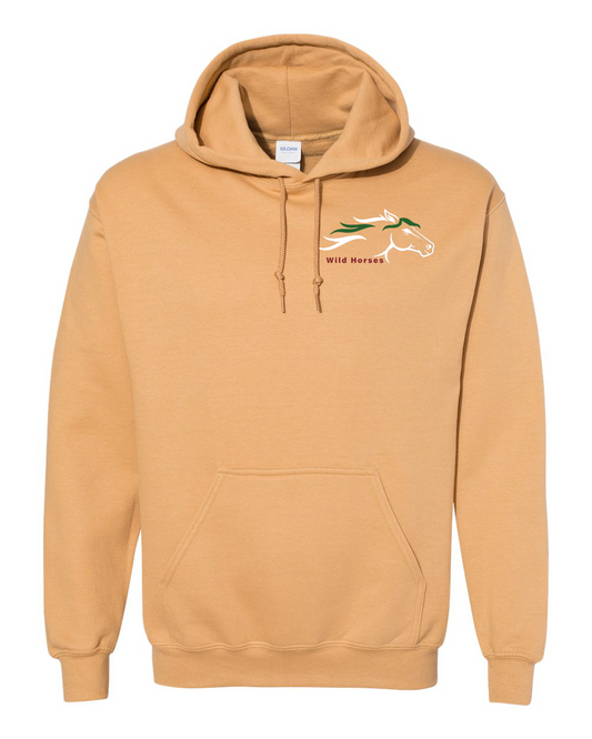 Old Gold Wild Horses 100% Quality Cotton Hoodie