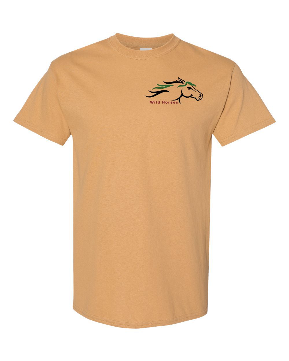 Old Gold Wild Horses 100% Quality Cotton Short Sleeve