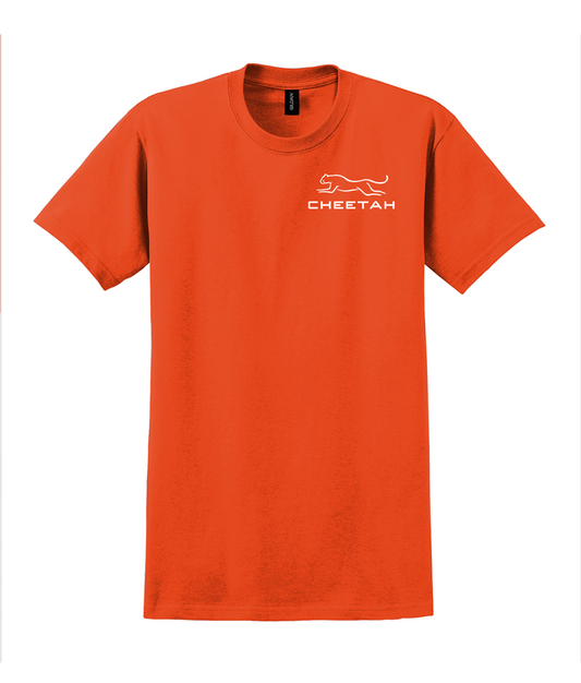 Orange Cheetah 100% Quality Cotton Short Sleeve