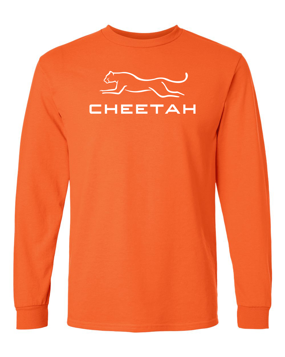 Orange Cheetah 100% Quality Cotton Long Sleeve (Full Chest)