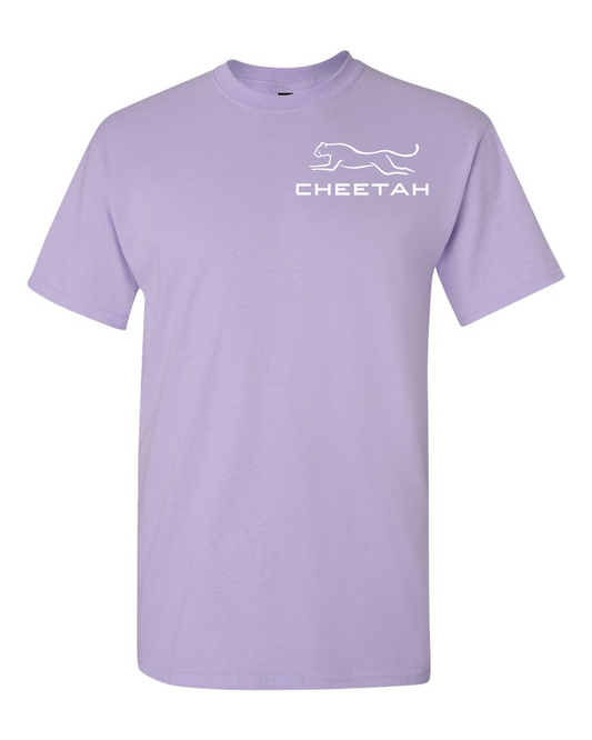 Orchid Cheetah 100% Quality Cotton Short Sleeve (Left Chest)