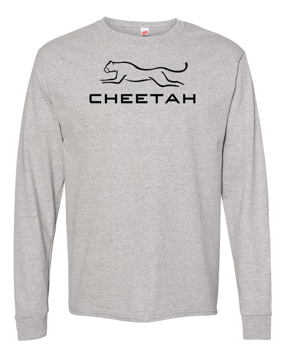 Oxford Grey Cheetah 100% Quality Cotton Long Sleeve (Full Chest)