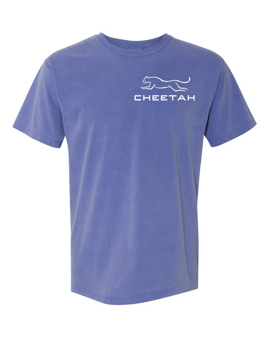 Periwinkle Cheetah 100% Quality Cotton Short Sleeve