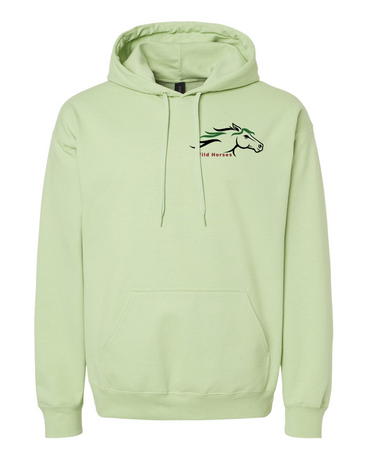Pistachio Wild Horses 100% Quality Cotton Hoodie