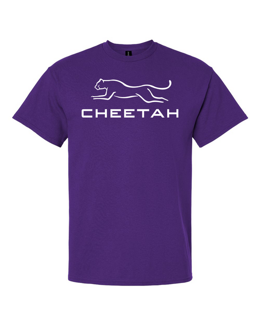 Purple Cheetah 100% Quality Cotton Short Sleeve (Full Chest)