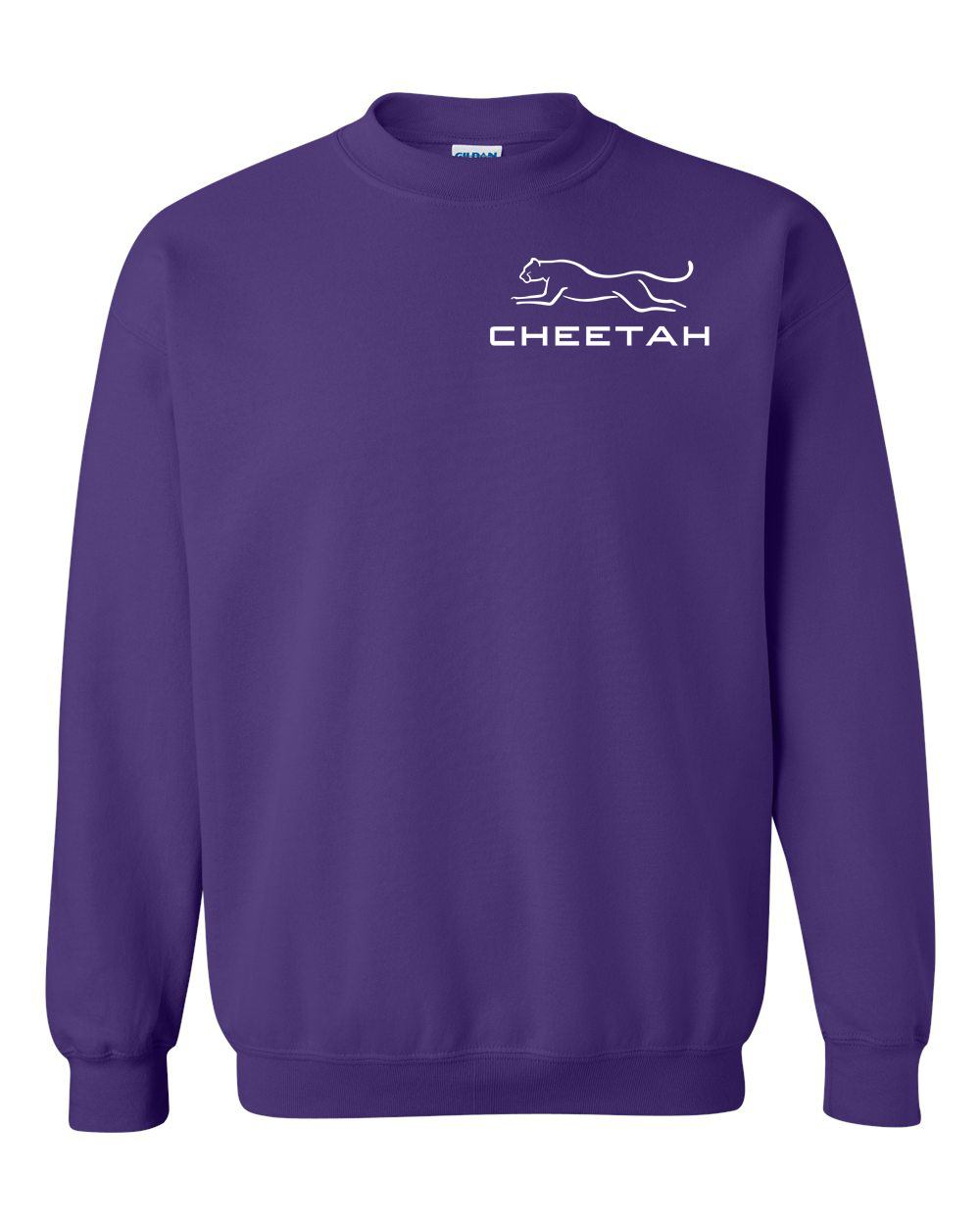 Purple Cheetah 100% Quality Cotton Crewneck Sweatshirt