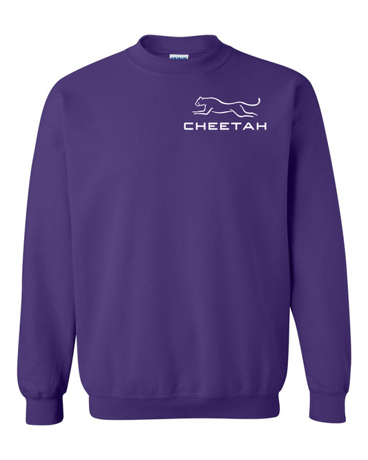 Purple Cheetah 100% Quality Cotton Crewneck Sweatshirt