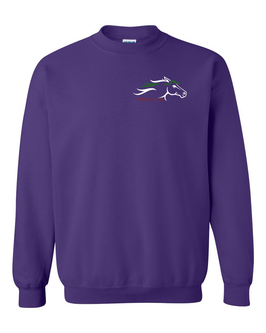 Purple Wild Horses 100% Quality Cotton Crewneck Sweatshirt