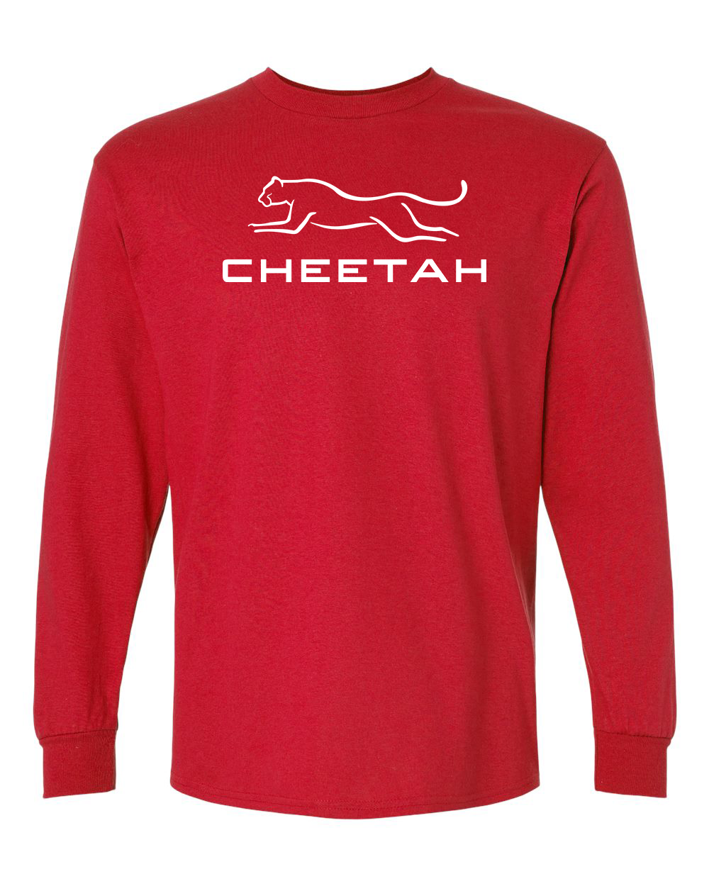 Red Cheetah 100% Quality Cotton Long Sleeve (Full Chest)