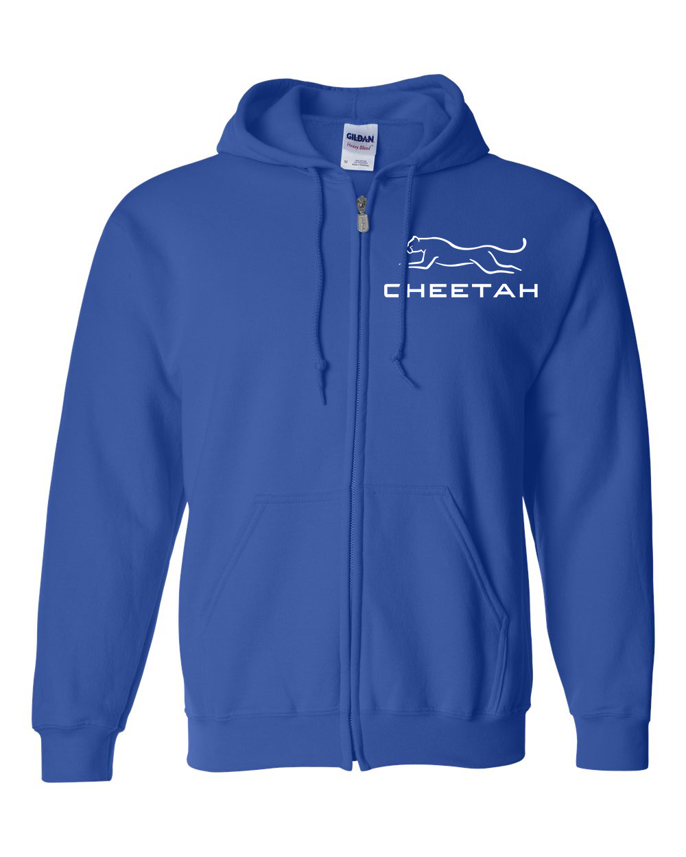 Royal Cheetah 100% Quality Cotton Full-Zip Hoodie