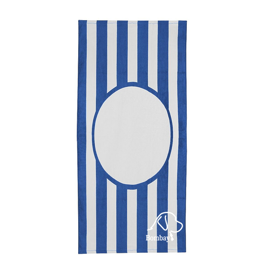 Royal and White Beach Towel