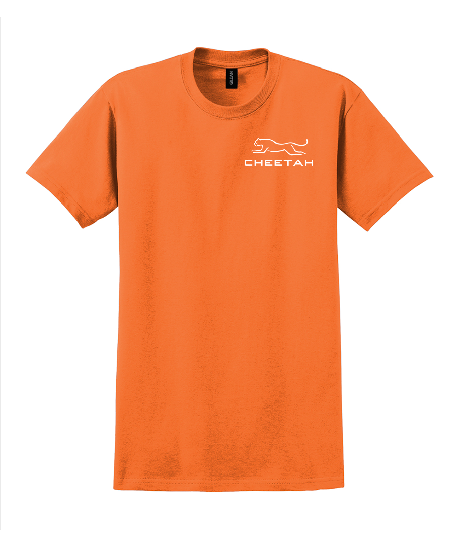 S. Orange Cheetah 100% Quality Cotton Short Sleeve