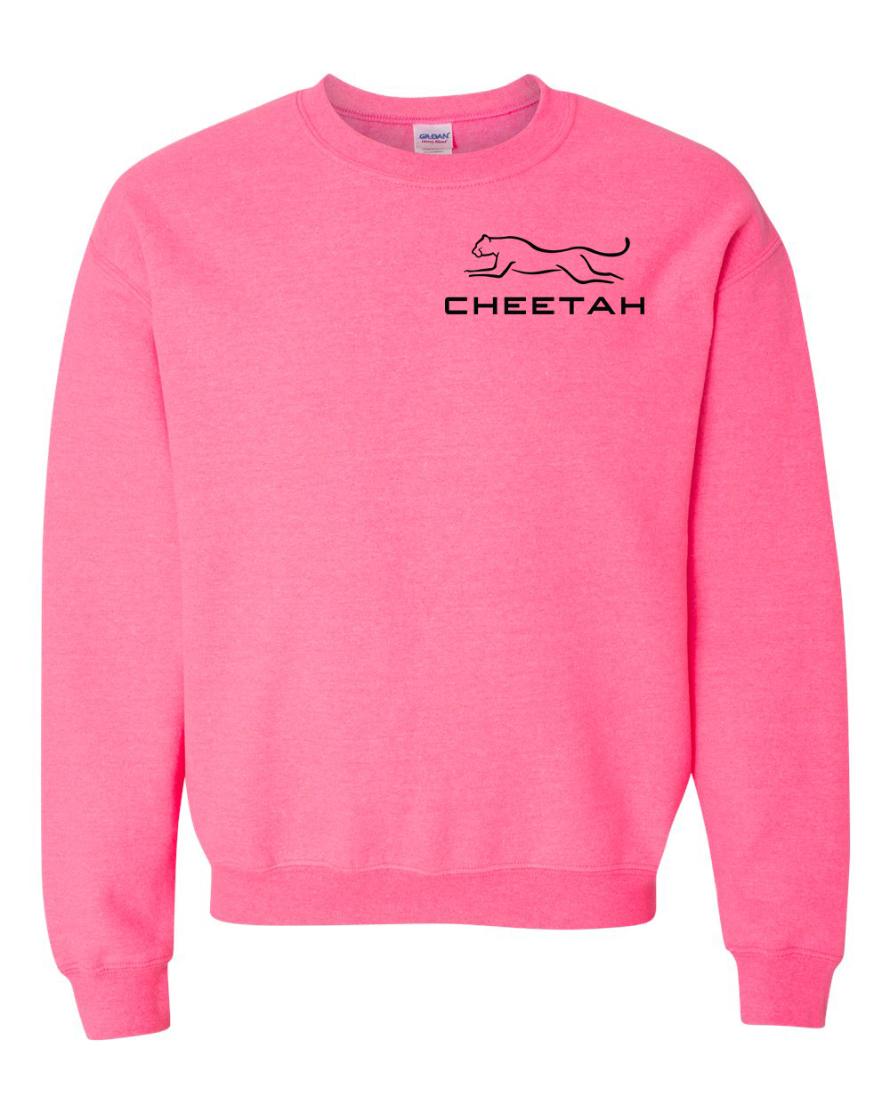Safety Pink Cheetah 100% Quality Cotton Crewneck Sweatshirt