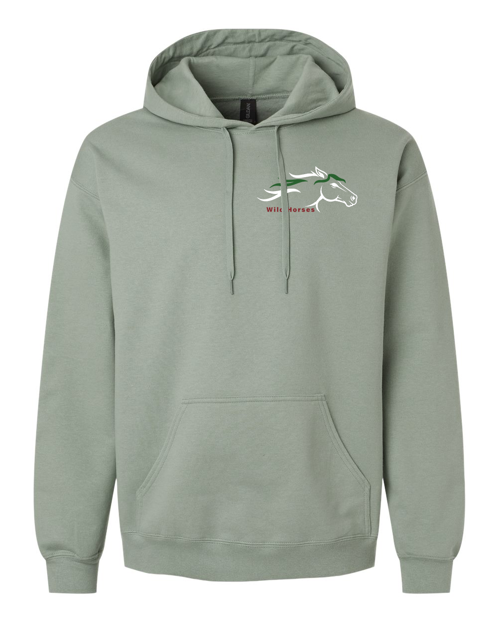 Sage Wild Horses 100% Quality Cotton Hoodie