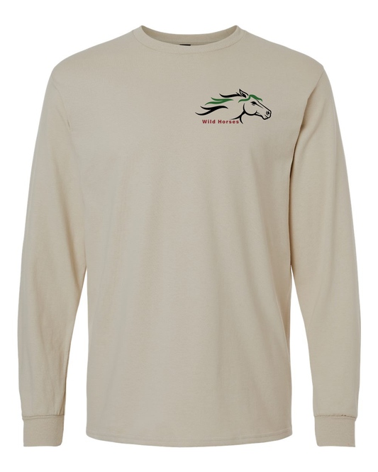 Sand Wild Horses 100% Quality Cotton Long Sleeve