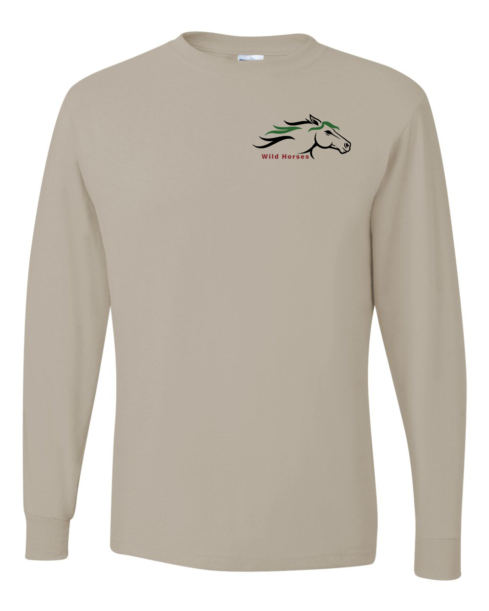 Sandstone Wild Horses 100% Quality Cotton Long Sleeve