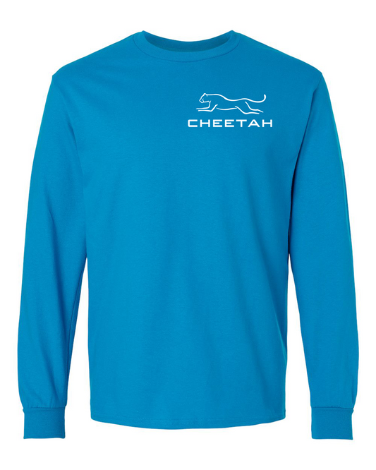 Sapphire Cheetah 100% Quality Cotton Long Sleeve (Left Chest)