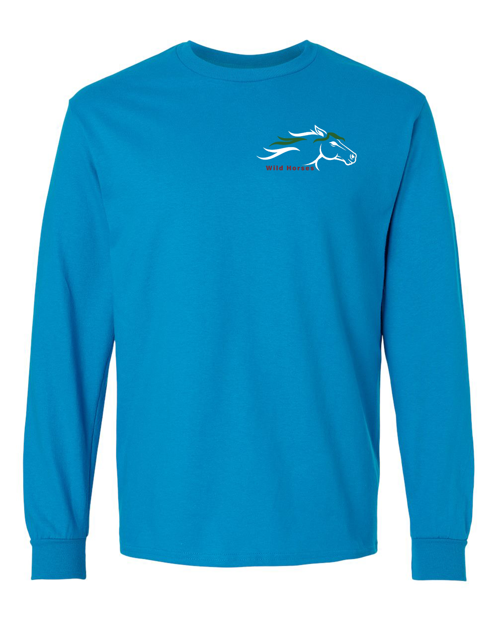 Sapphire Wild Horses 100% Quality Cotton Long Sleeve