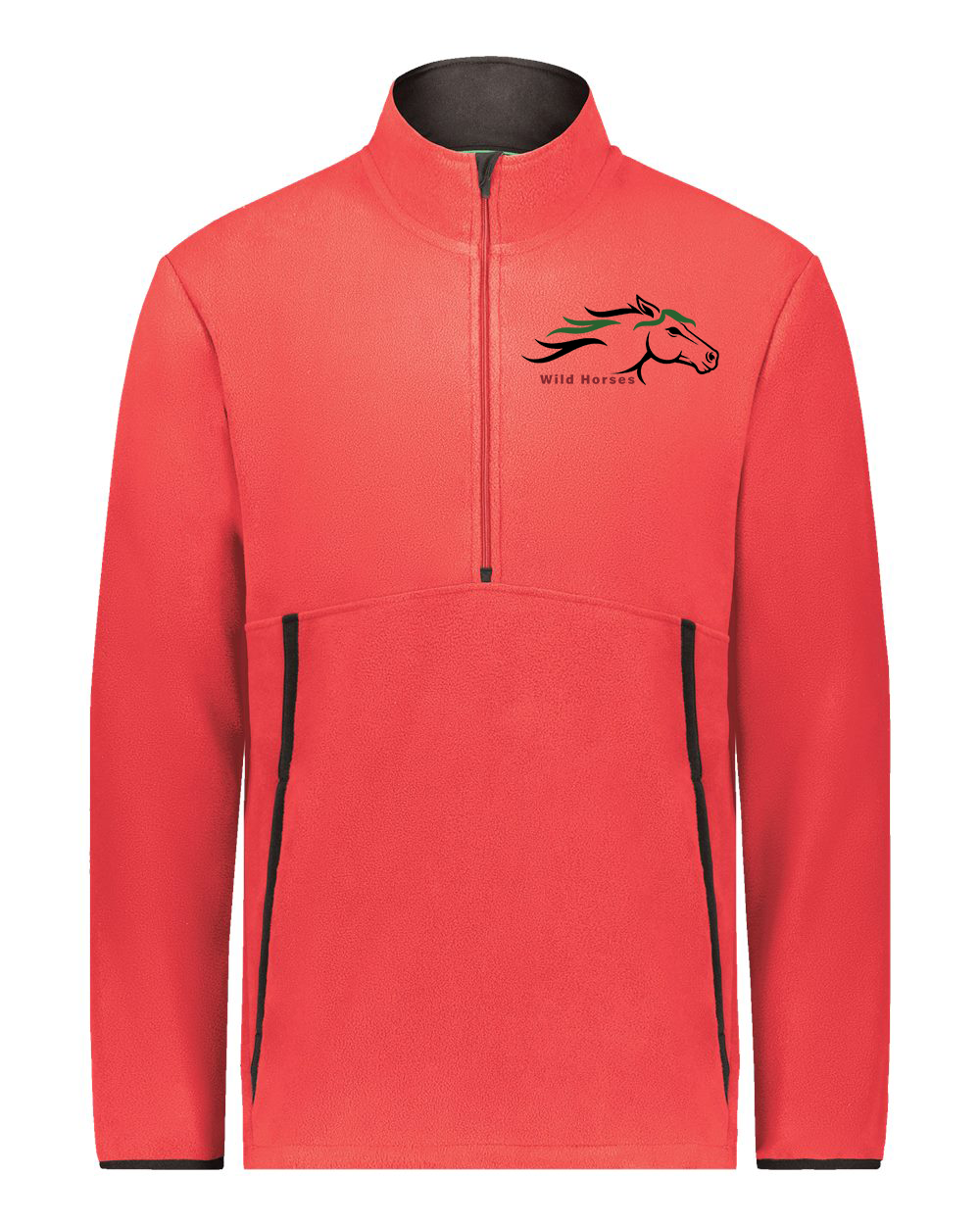 Scarlet Wild Horses 100% Quality Cotton Quarter-Zip