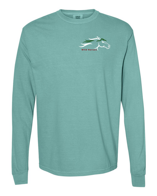Seafoam Wild Horses 100% Quality Cotton Long Sleeve