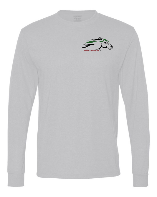 Silver Wild Horses 100% Quality Cotton Long Sleeve