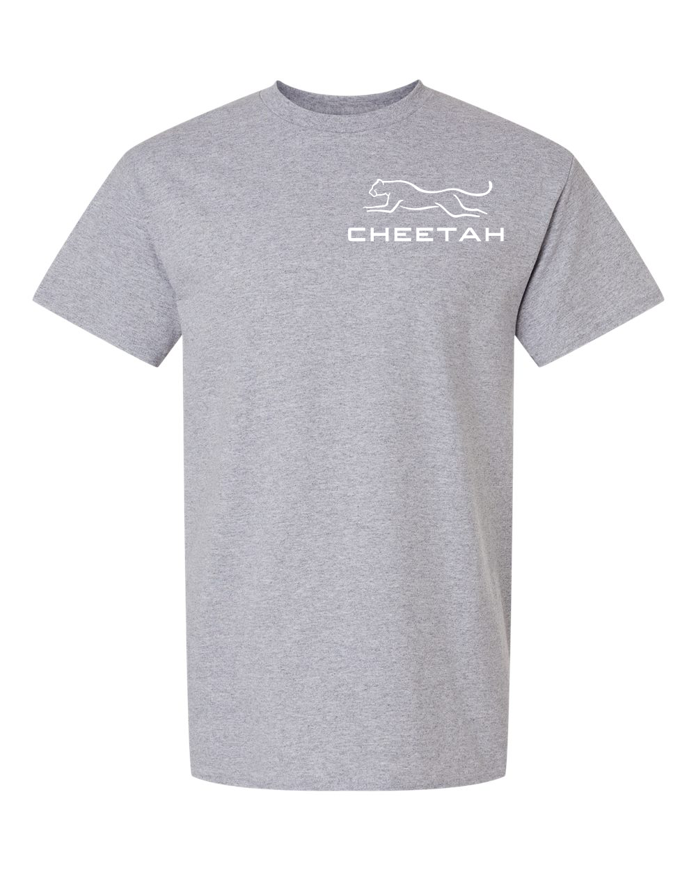 Sport Grey Cheetah 100% Quality Cotton Short Sleeve