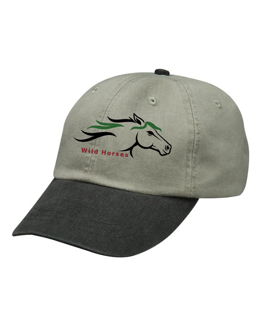 Stone Black Wild Horses 100% Quality Cotton Cap