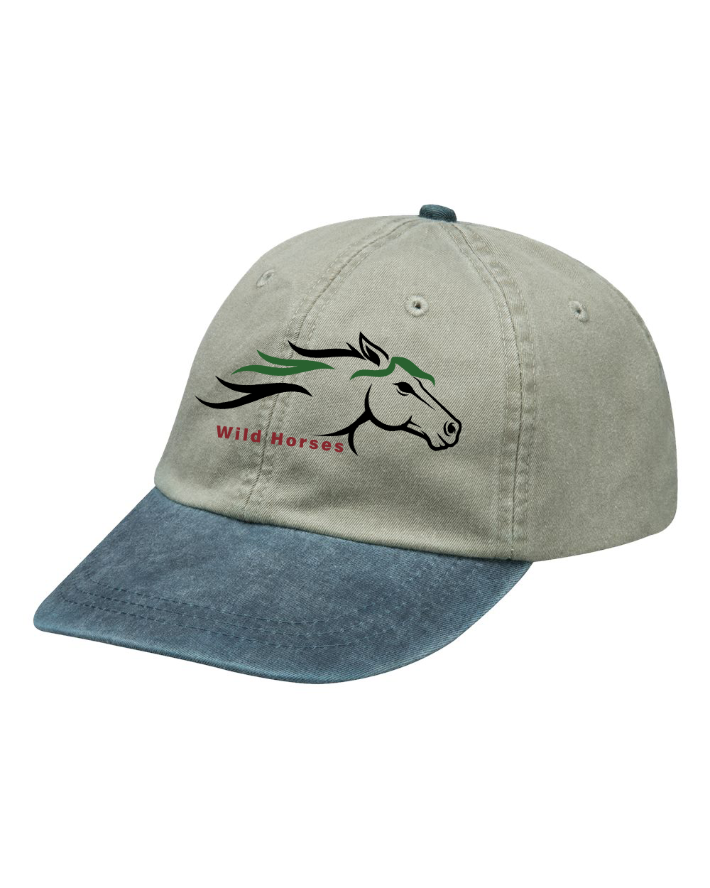 Stone Navy Wild Horses 100% Quality Cotton Cap