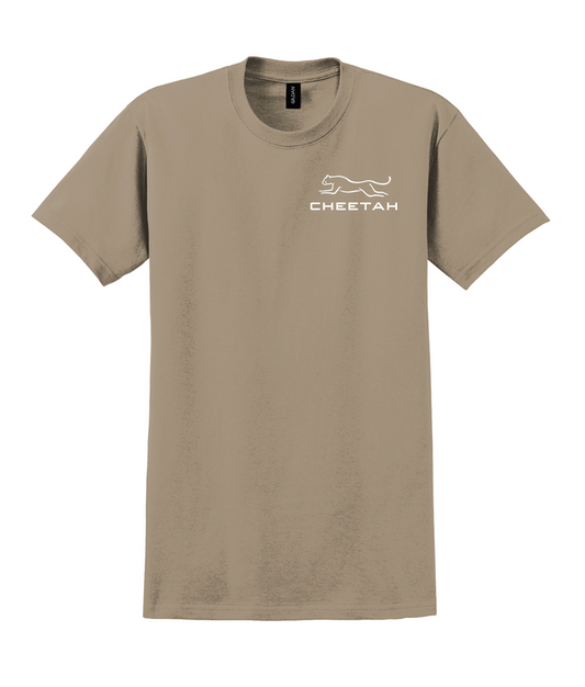 Tan Cheetah 100% Quality Cotton Short Sleeve