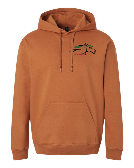 Texas Orange Wild Horses 100% Quality Cotton Hoodie