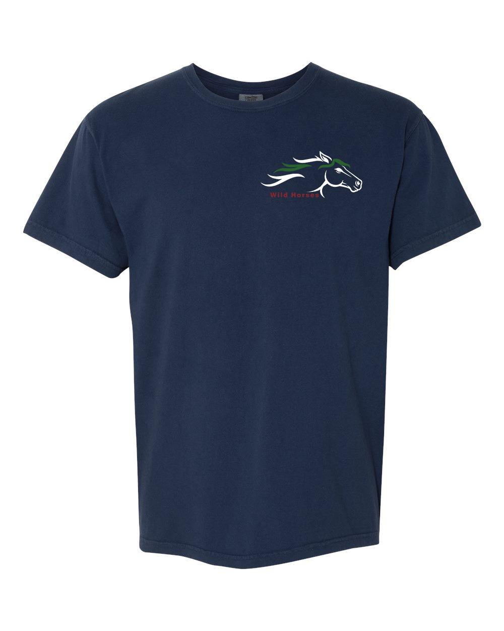 True Navy Wild Horses 100% Quality Cotton Short Sleeve