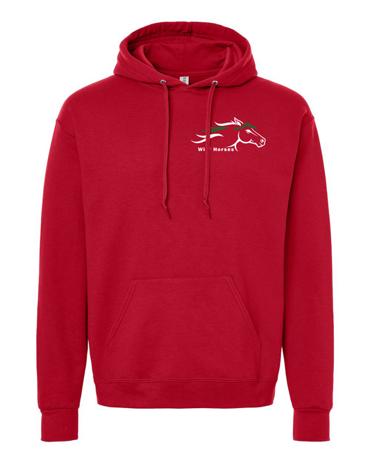 True Red Wild Horses 100% Quality Cotton Hoodie
