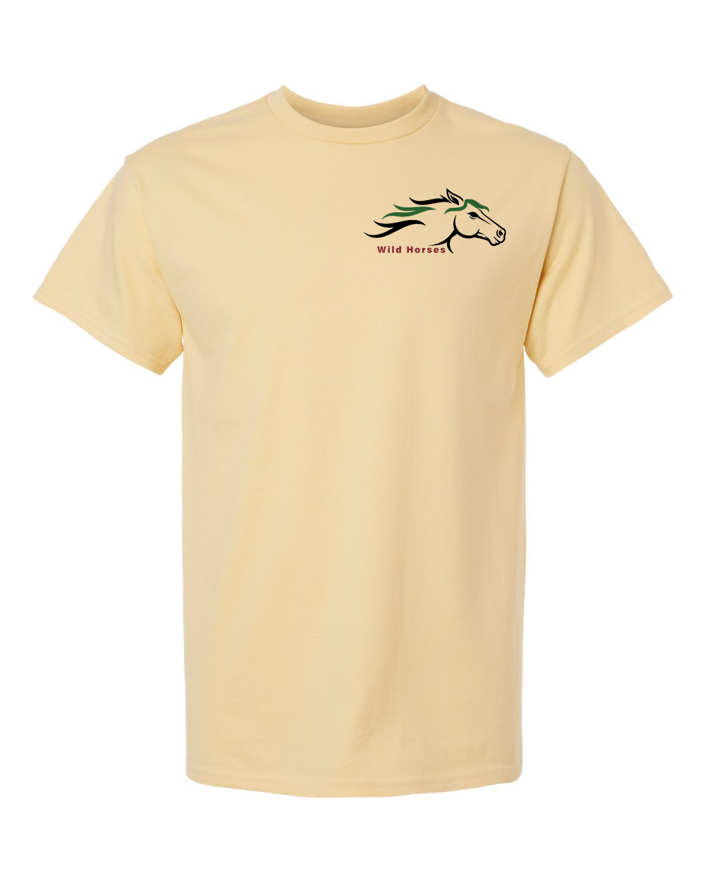 Vegas Gold Wild Horses 100% Quality Cotton Short Sleeve