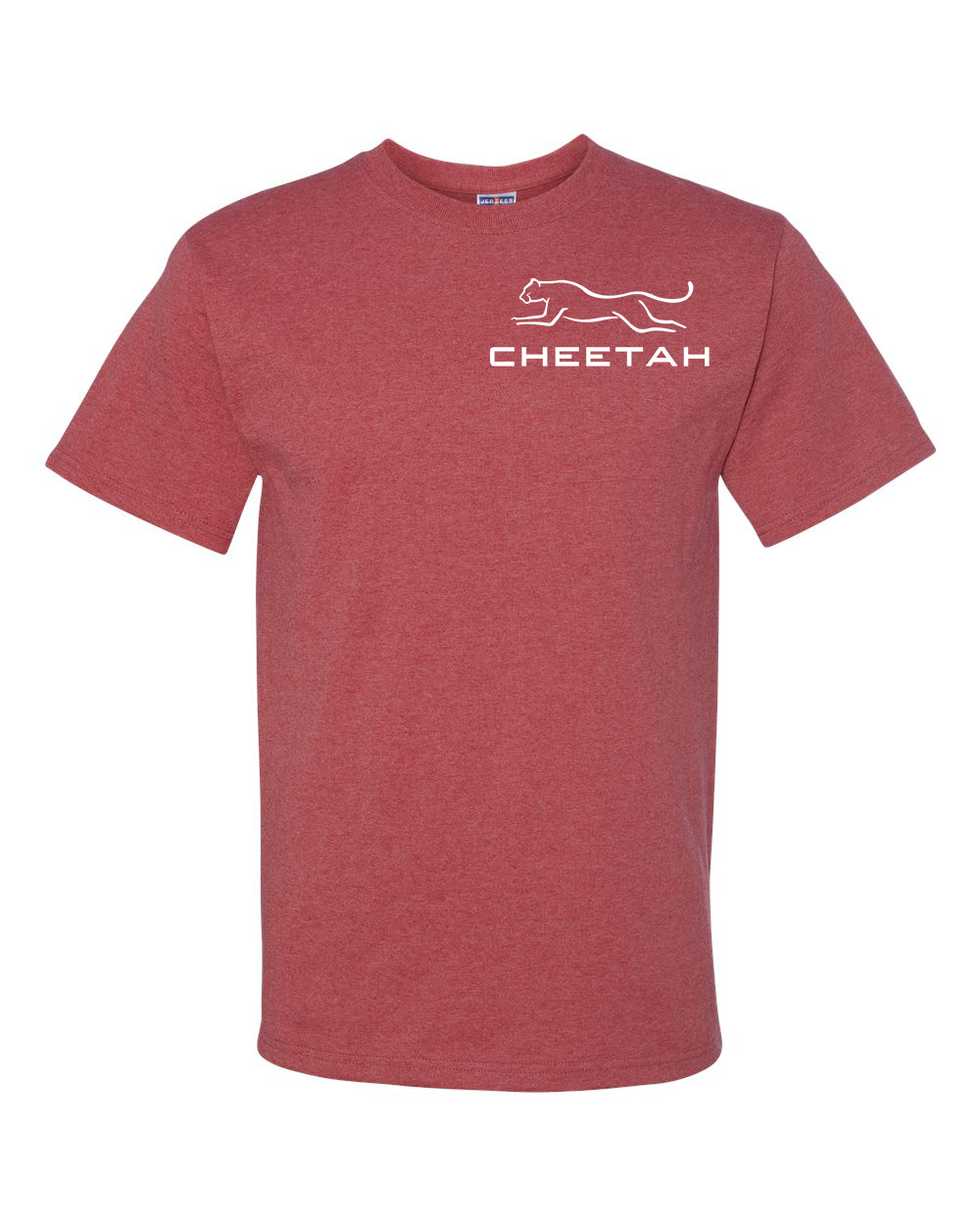 Vintage Heather Red Cheetah 100% Quality Cotton Short Sleeve