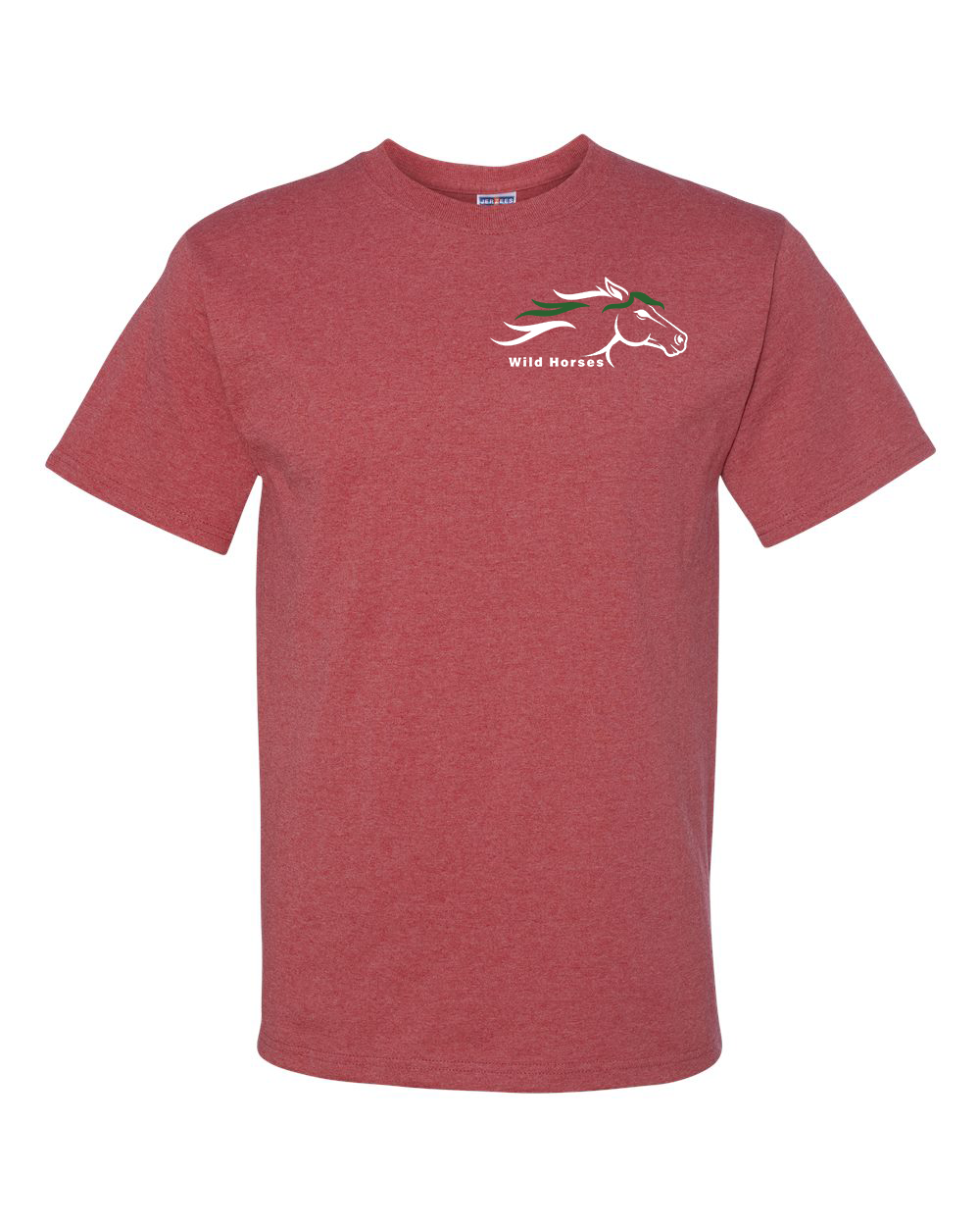 Vintage Heather Red Wild Horses 100% Quality Cotton Short Sleeve